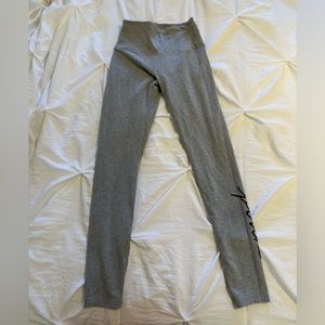 Pink victoria secret leggings, ALL grey with black “PINK”  wording on bottom leg